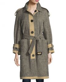 Burberry Oakville Reversible Tweed Coat x at Neiman Marcus